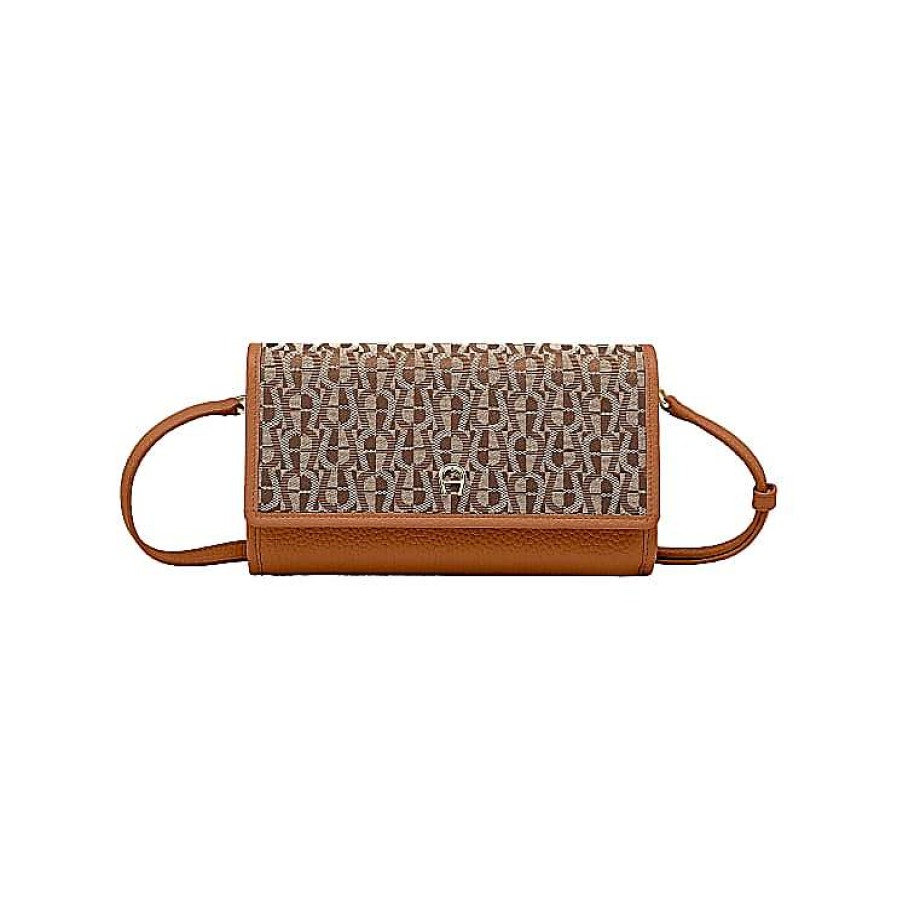 Aigner Logo Wallet With Strap | Leather Accessories